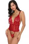Dark Angels 13 Sexy Teddy Lingerie Nightwear – Metallic Red