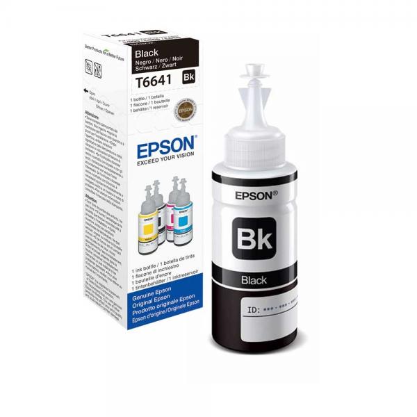 Epson Original Ink Black For L100/L200/L110/L210/L300/L350/L355 70ml - T6641
