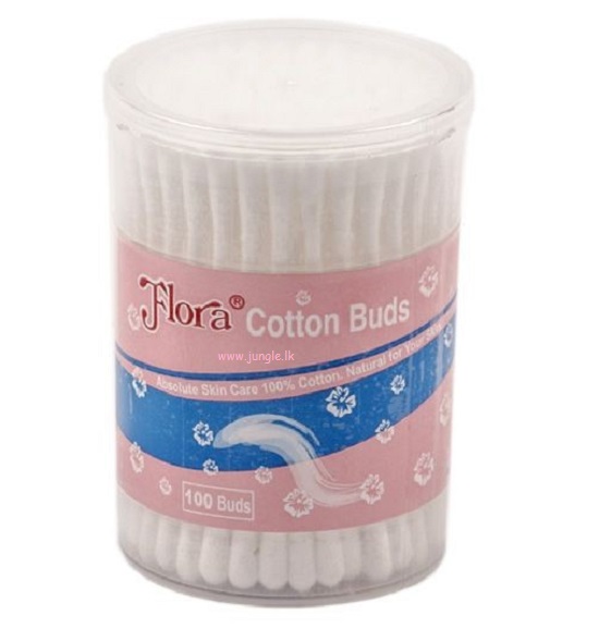 Flora 100 Cotton Buds In Plastic Cap - Jungle.lk