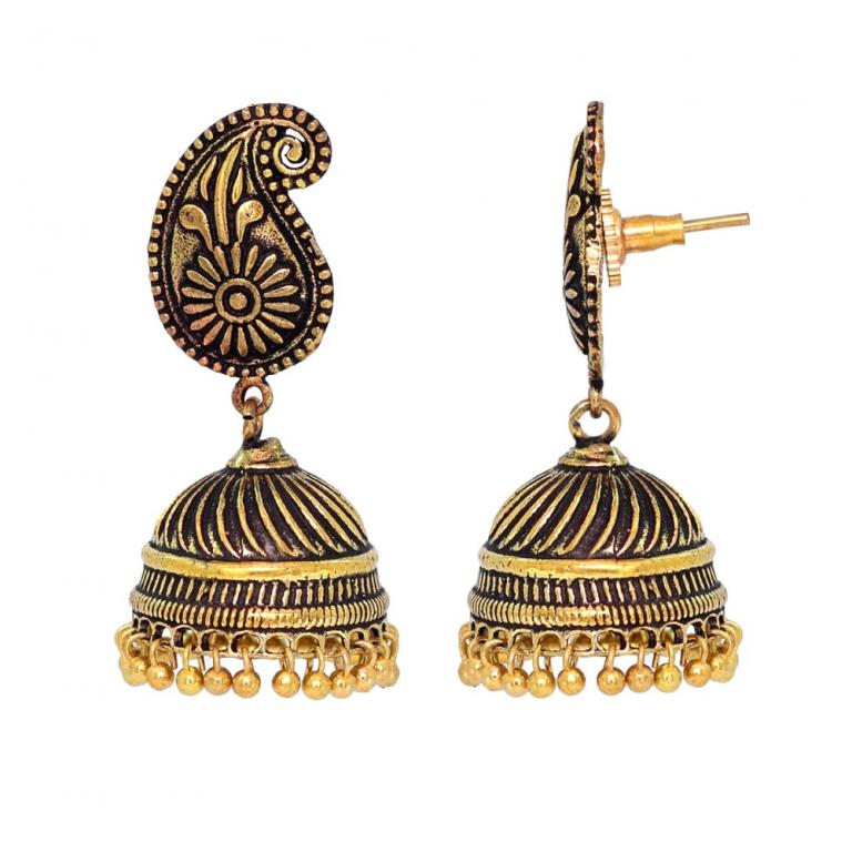 Ladies Eshal Indian Drop Earrings - Jungle.lk