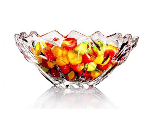 Generic Delisoga Round Crystal Glass Fruit Bowl
