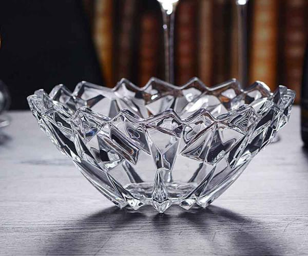 Generic Delisoga Round Crystal Glass Fruit Bowl