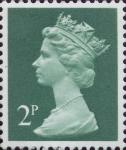Great Britain 1971 2 Pence Dark Green Queen Elizabeth II 15-02-1971