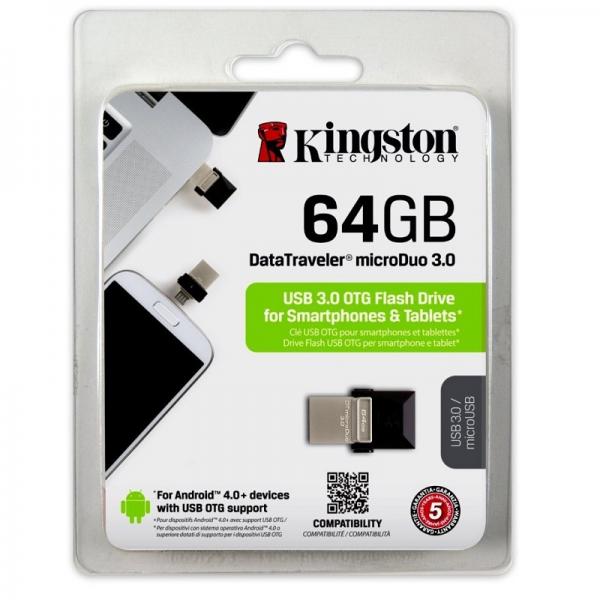 Kingston 64GB OTG DTDUO3 3.0 Pen Drive - DTDUO3/64GB