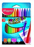 Maped Color Peps Plasticlean Plastic Crayons Multi Colour – Pack of 12