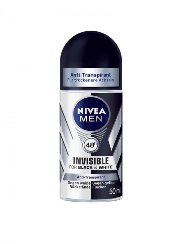 Nivea Men Invisible B&W Deo Roll On - 50ml