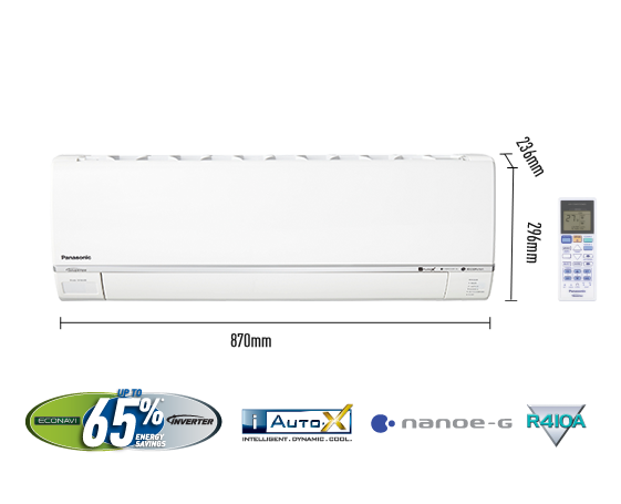 Panasonic 13000BTU Premium Single Split Inverter Air Conditioner CS-S13RKH (CU-S13RKH)