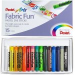 Pentel Fabric Fun Pastel Dye Sticks – Set of 15 – PTS-15