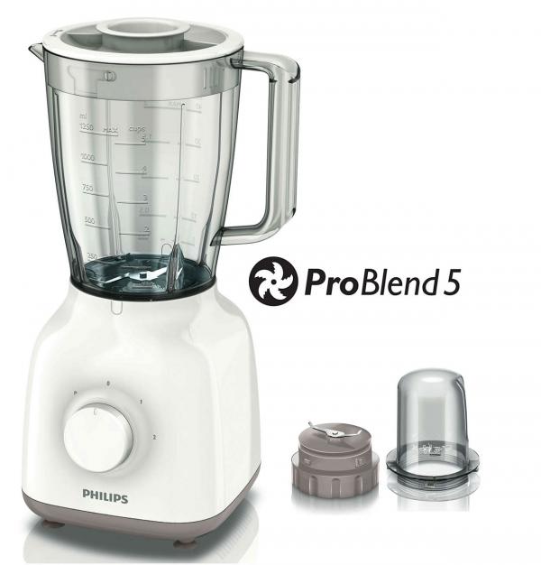 Philips 400W ProBlend 5 Daily Collection Blender With Mini Chopper - HR2102/03