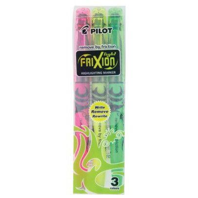 Pilot FriXion Light Erasable Highlighter Set - 3 Pieces - SW-FL-S3