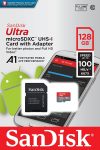 SanDisk Ultra 128Gb Micro SDXC UHS-I Memory Card 100MB/s Class 10 With Adapter