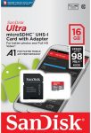 SanDisk Ultra Micro SDXC UHS-I Memory Card 100MB Class 10 With Adapter - 16Gb - SDSQUAR-016G-GN6MA