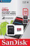 SanDisk Ultra Micro SDXC UHS-I Memory Card 100MB Class 10 With Adapter - 256Gb - SDSQUAR-256G-GN6MA