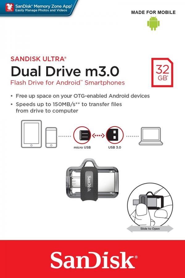 Sandisk 32GB Ultra OTG Pen Drive - SDDD3-O32G-G46