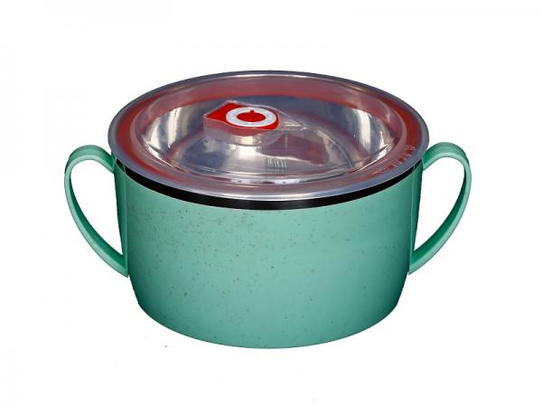 Stainless Steel 1.2L Rice And Noodles Bowl - Green