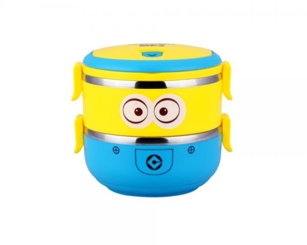 Stainless Steel 1.4L Double Layer Minion Lunch Box