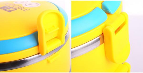 Stainless Steel 1.4L Double Layer Minion Lunch Box