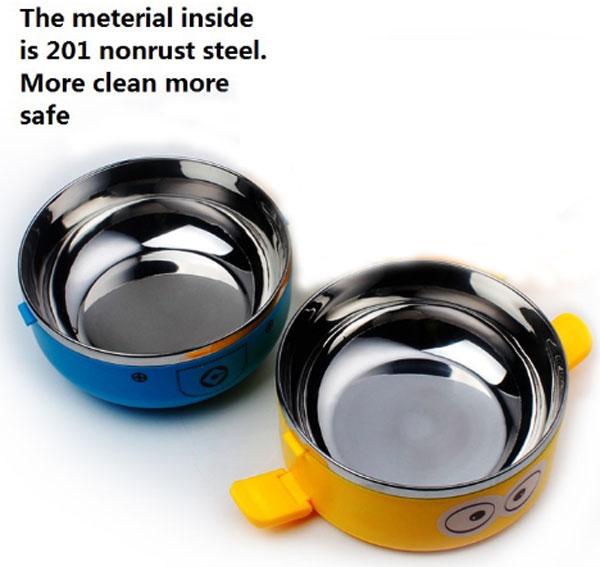 Stainless Steel 1.4L Double Layer Minion Lunch Box