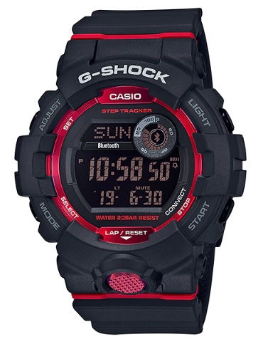 Casio G-Shock G-Squad GBD-800-1 Resin 200m Water Resistance Watch - Bluebooth
