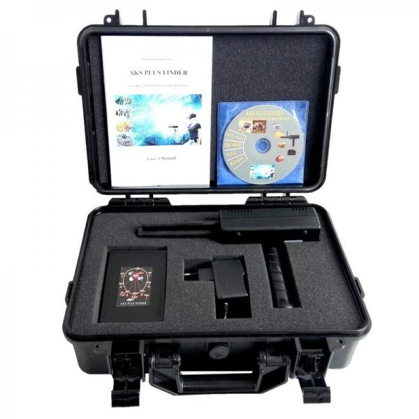 AKS Plus Metal Detector 1000m Long Range Dual Probe Gold Treasure Finder - Black