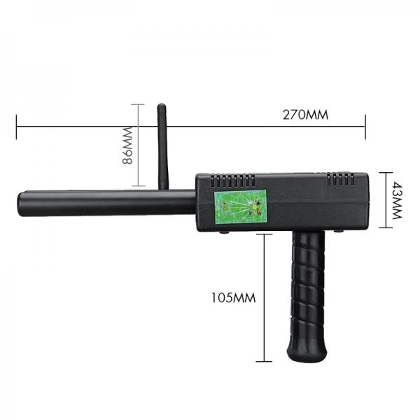 AKS Plus Metal Detector 1000m Long Range Dual Probe Gold Treasure Finder - Black