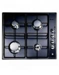 Elba Stainless Steel Built In Automatic Ignition Four Burner Gas Cooker With Ring Work Burner Black – ES60-401BK