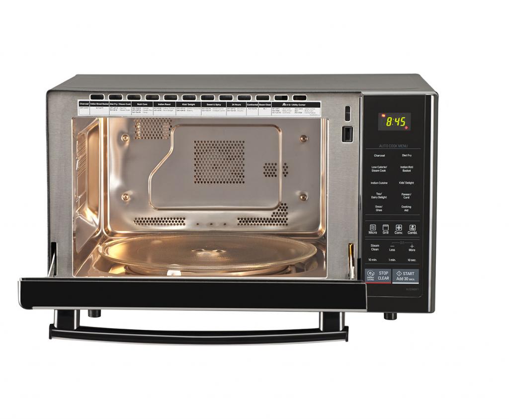 LG 32L Black Color 2400W Convection Microwave Oven MJ3296BFT