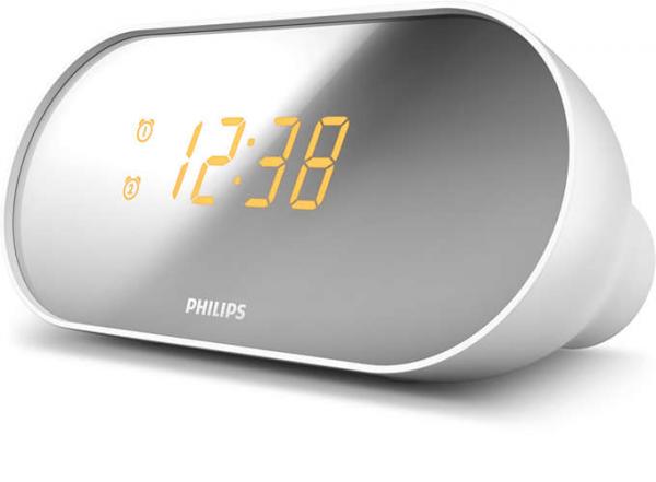 Philips Digital Alarm Clock Radio With Mirror Finish - AJ2000/12