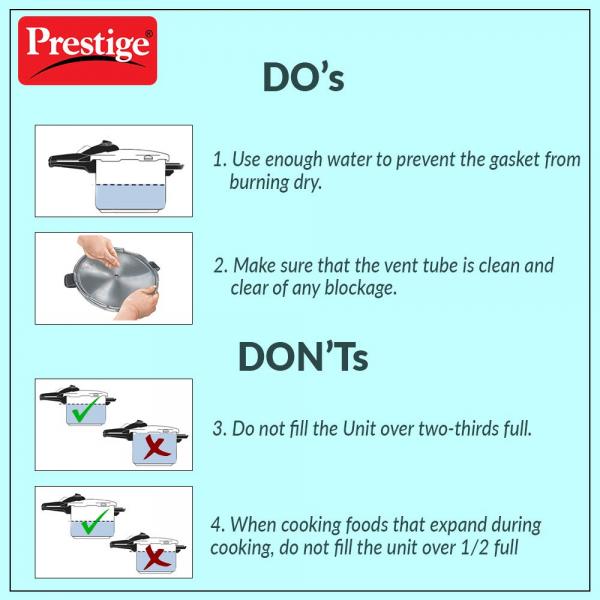 Prestige 10L Aluminum Pressure Cooker PCP100