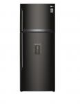 LG 438L Black Color Double Door Top​ ​Freezer​ ​Refrigerator – GLB502BS
