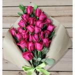 Dark Pink Roses Sheaf