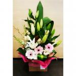 Tiger Lily With Gerberas Arrangement (Lily Stems)