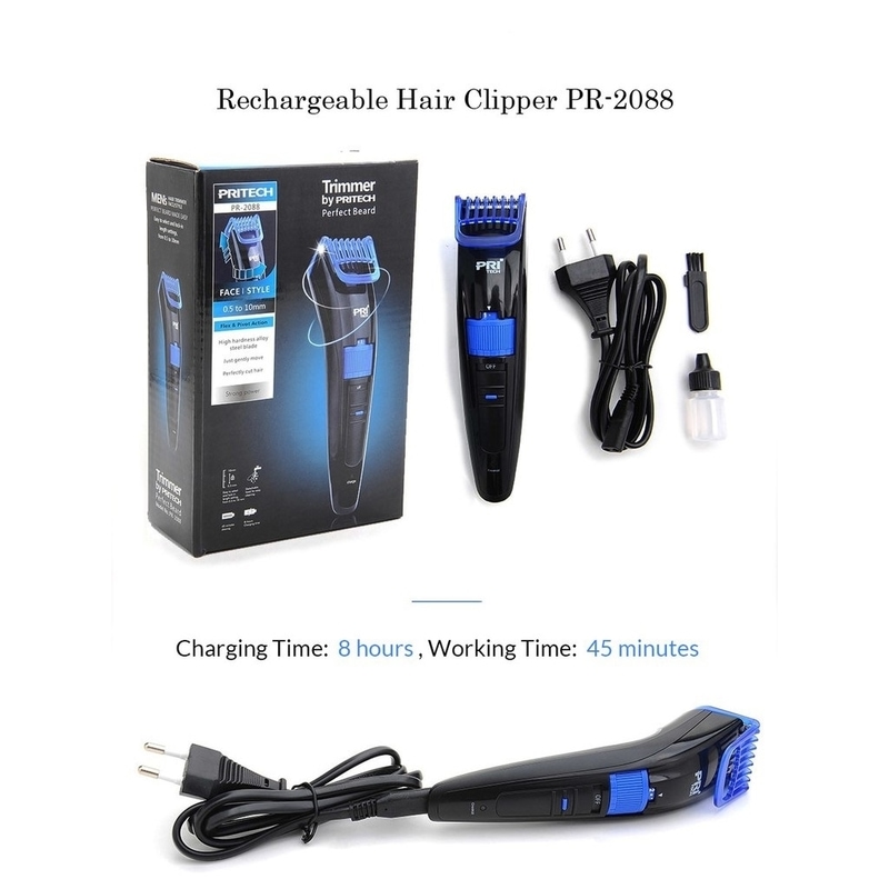 Pritech Portable Rechargeable Professional Beard HairTrimmer PR2088