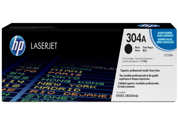 HP 304A Black Original LaserJet Toner Cartridge - CC530A