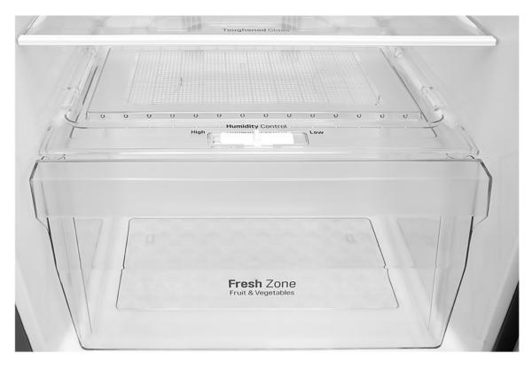LG 308L Inverter Dual Cooling Refrigerator Shiny Steel GL-T332RLBN