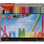 Maped ColorPeps Aqua Water Colours Pencils in Metal Box – 24 Colours