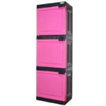 Daxer 3 Drawer Plastic Cupboard Pink – DMC 003C