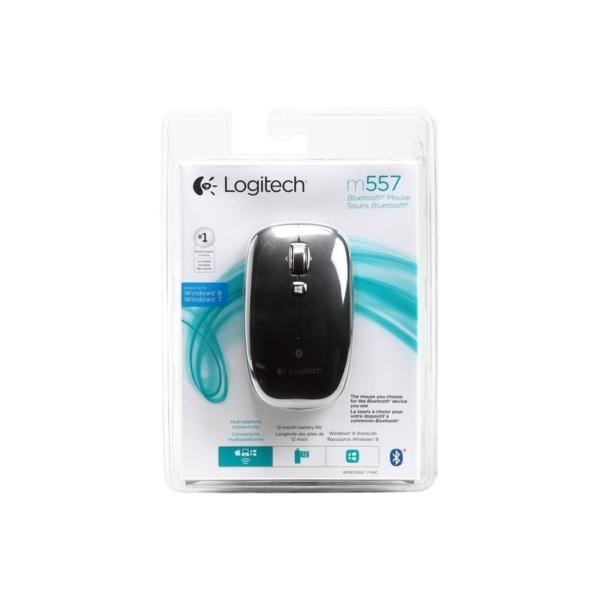 Logitech M557 Bluetooth Wireless Optical Mouse - Black
