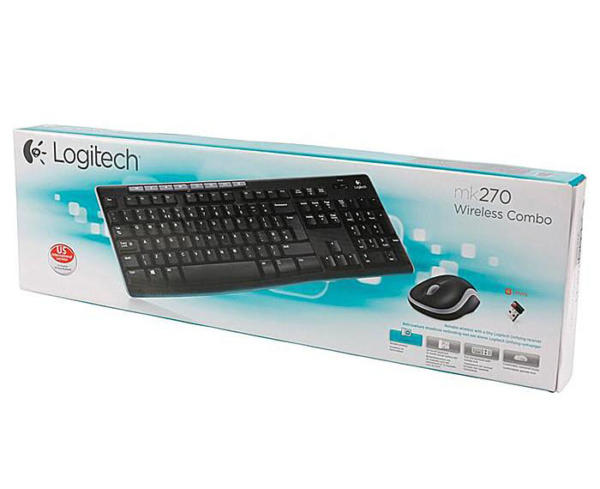 Logitech MK270R 2.4GHz Wireless Keyboard and Mouse Combo with Tiny Nano Receiver