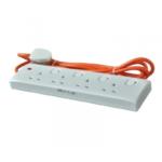 Orange Electric 13A Trailer Socket Extension Lead 4 Way Wire Cord Multi Plug – 7Metres