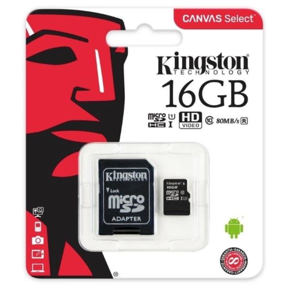 Kingston 16GB Class-10 SDC10G2/16GBFR Micro SD