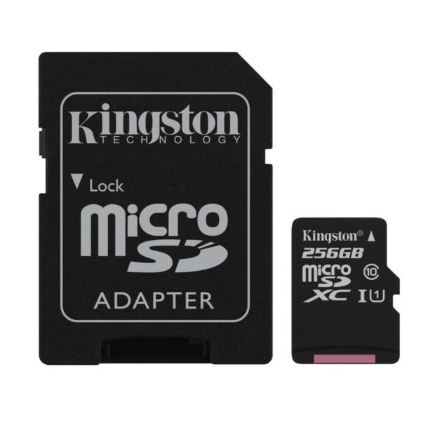 Kingston 256GB Class-10 SDCS/256GB Micro SD With Adapter