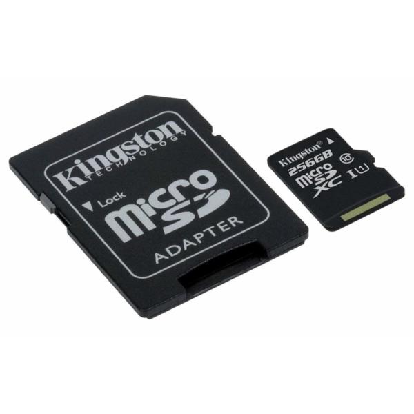 Kingston 256GB Class-10 SDCS/256GB Micro SD With Adapter