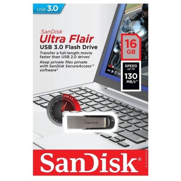 Sandisk Ultra Flair 16GB SDCZ73 USB 3.0 Pen Drive - SDCZ73-O16G-G46