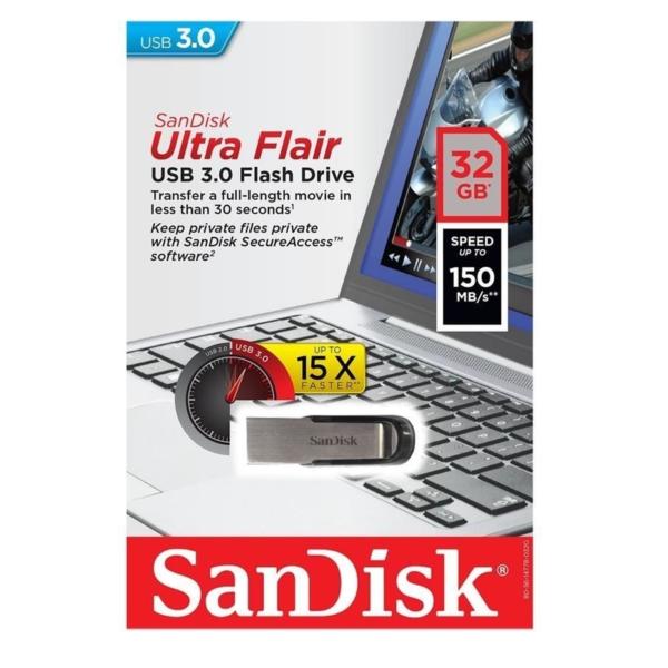 Sandisk Ultra Flair 32GB SDCZ73 USB3.0 Pen Drive - SDCZ73-O32G-G46