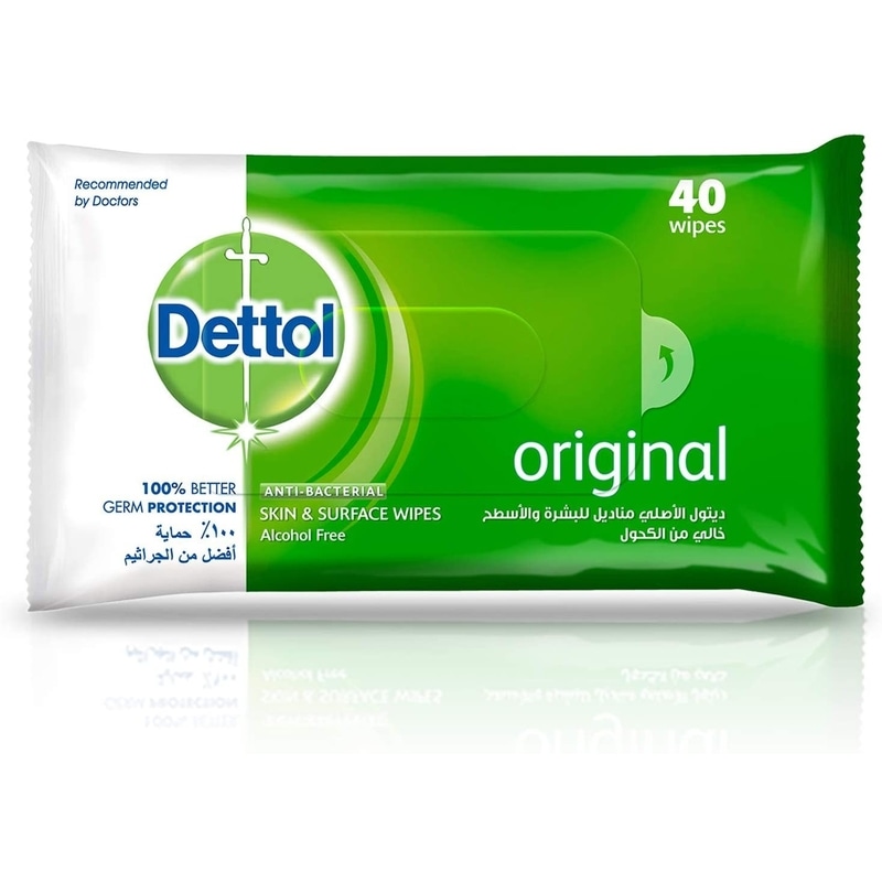 Dettol Anti-Bacterial Multi-Use Wipes Original - 40 Wipes