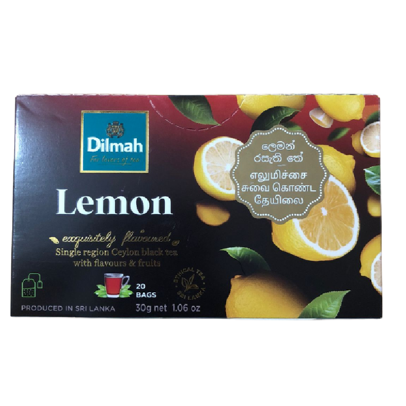 Dilmah Lemon Flavored Black Tea - 20 Tea Bags