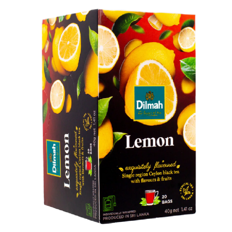 Dilmah Lemon Flavored Black Tea - 20 Tea Bags