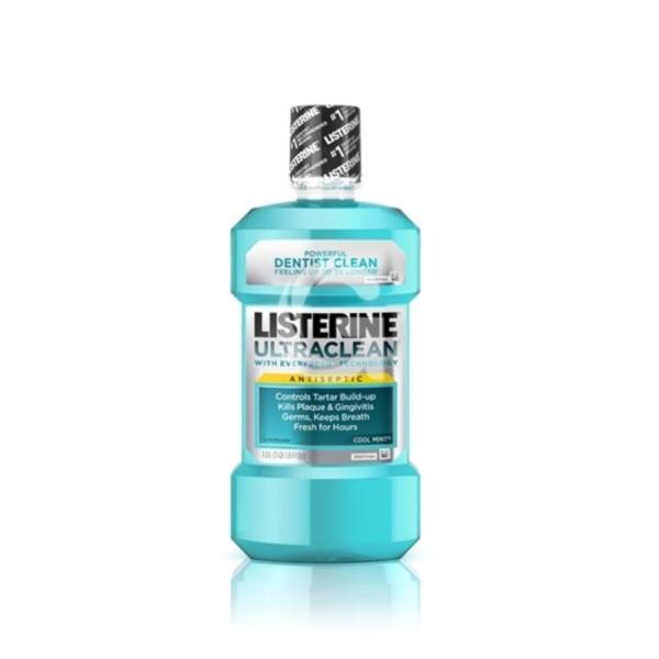 Listerine Ultraclean Oral Care Antiseptic Mouthwash, Cool Mint - 80 ml
