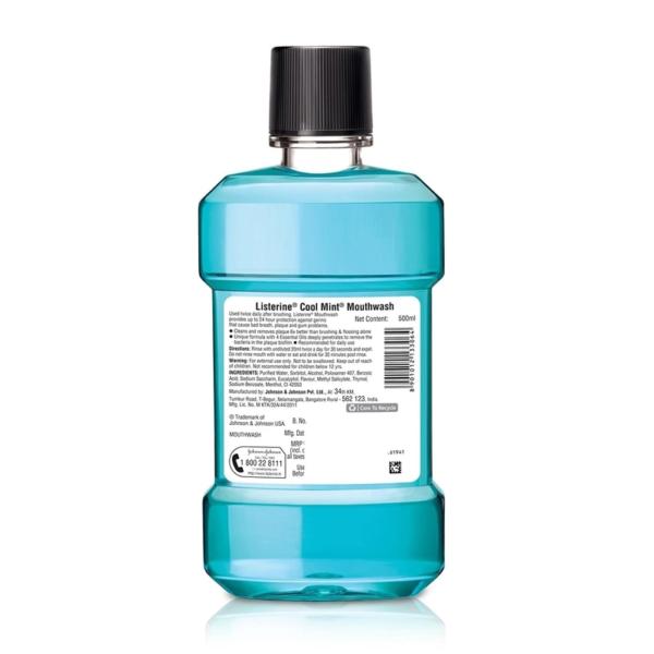Listerine Cool Mint Antiseptic Mouthwash - 500ml